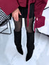 Suede-like boots "WELCOME CLS-532" - black